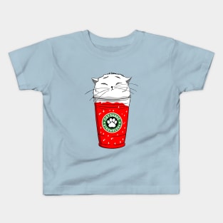 Cat and milkshake Kids T-Shirt